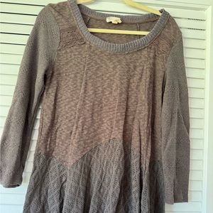 Anthropologie Meadow Rue Brown Tunic size M